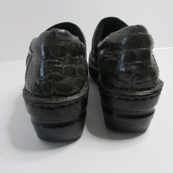B.O.C. Born of Concept Gray Peggy Crocodile Print Slip-On Clogs Size 7.5/38.5 - Picture 7 of 16